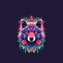 ANIMALS MANDALA wz.6 (bear) - panel (60cm x 50cm) 