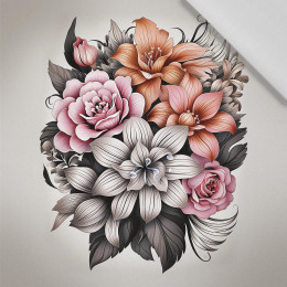 BOUQUET OF FLOWERS WZ.10 - panel (75cm x 80cm) tkanina bawełniana