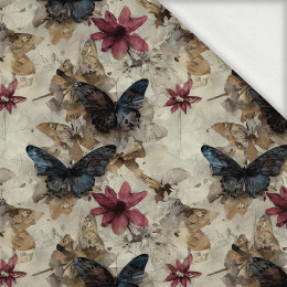 Butterfly & Flowers wz.14 - Muślin bawełniany