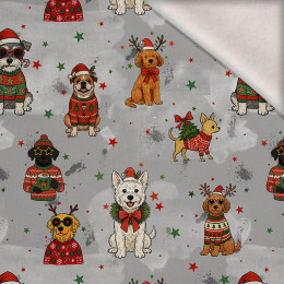 CHRISTMAS DOGS WZ. 1 - dzianina drapana z elastanem ITY
