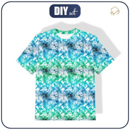 T-SHIRT DZIECIĘCY - BATIK wz. 1 /  niebiesko-zielony - single jersey