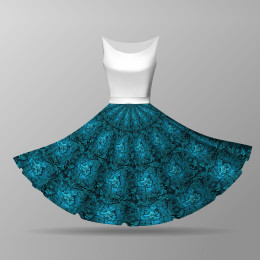 KORONKOWE MOTYLE / niebieskie - panel na spódnicę z koła