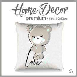 PANEL PODUSZKOWY - MIŚ (miętowy) / love - HOME DECOR PREMIUM