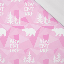NIEDŹWIEDZIE (adventure) / różowy  - single jersey 120g