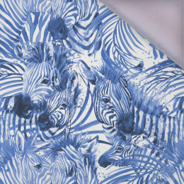 ZEBRY (classic blue) / biały - softshell