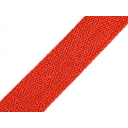 Taśma nośna bawełniana 25 mm - jasny czerwony