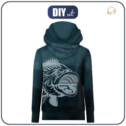 BLUZA Z KAPTUREM UNISEX (HYDRA) - FISH - zestaw do uszycia L