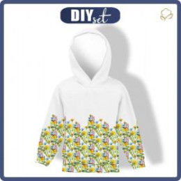 DZIECIĘCA BLUZA Z KAPTUREM "ALEX" (134/140) - BIEDRONKI NA ŁĄCE (NA ŁĄCE) - dzianina pętelkowa 