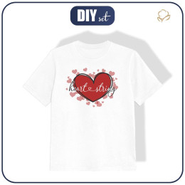 T-SHIRT DZIECIĘCY - HEART STRING (HAPPY VALENTINE’S DAY) - single jersey