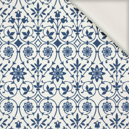 KWIATY wz. 1 (classic blue) - tkanina wiskozowa