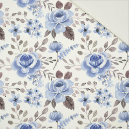 BLUE FLOWERS - drelich bawełniany