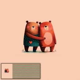 BEARS IN LOVE 2 - PANEL PANORAMICZNY (60 x 155cm)