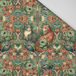 ART NOUVEAU CATS & FLOWERS WZ. 3 - PANEL (60cm x 50cm) Panama 220g