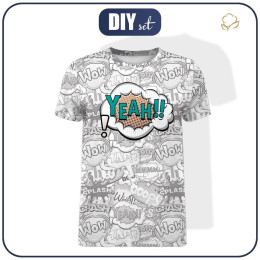 T-SHIRT MĘSKI - KOMIKS / yeah (kolorowy) - single jersey