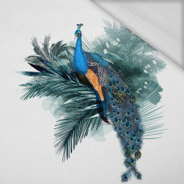 WATERCOLOR PEACOCK - PANEL (75cm x 80cm) - Thermo lycra