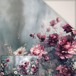 VINTAGE FLOWERS WZ. 4 - panel (80cm x 155cm) Satyna sukienkowa 190g