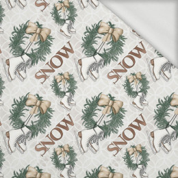 ŁYŻWY / SNOW (ZIMA W MIEŚCIE) - organiczna dresówka pętelkowa