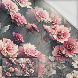 VINTAGE FLOWERS WZ. 3 - panel (80cm x 155cm) dzianina pętelkowa