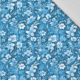 TRANQUIL BLUE / FLOWERS - tkanina bawełniana