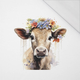 WATERCOLOR COW - PANEL (60cm x 50cm) SINGLE JERSEY