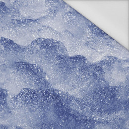 ŚNIEG / niebieski (MALOWANE NA SZKLE) - tkanina wodoodporna
