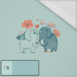 ELEPHANTS IN LOVE - panel panoramiczny tkanina wodoodporna (60cm x 155cm)