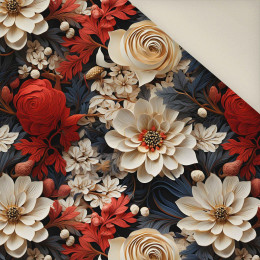 VIBRANT FLOWERS WZ. 1- Welur tapicerski