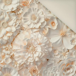 WHITE FLOWERS WZ. 4- Welur tapicerski