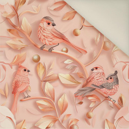 PINK BIRDS- Welur tapicerski