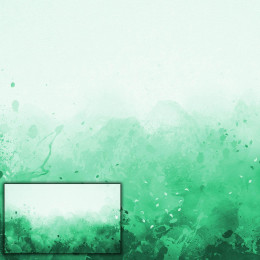 KLEKSY (zielony) - PANEL PANORAMICZNY (95cm x 160cm)