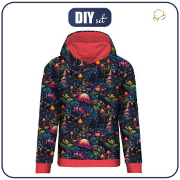 BLUZA DAMSKA (POLA) CLASSIC Z KAPTUREM - FAIRY WORLD wz.2 (GARDEN) - zestaw do uszycia