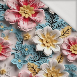 FLOWERS 3D WZ. 11 - Jersey wiskozowy
