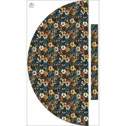 Panel na spódnicę "MAXI" - krepa/ Flowers wz.24