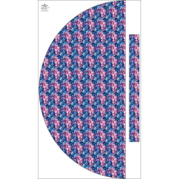 Panel na spódnicę "MAXI" - krepa/ Flowers wz.32