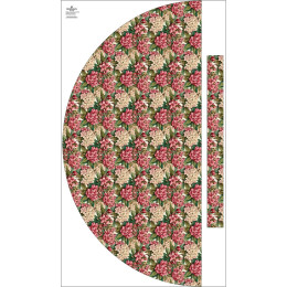 Panel na spódnicę "MAXI" - krepa/ Flowers wz.43