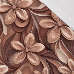FLOWERS WZ.4/ Mocha Mousse  - single jersey 
