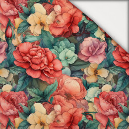 FLOWERS WZ.50 - lekka dzianina drapana