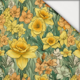 FLOWERS WZ.52 - lekka dzianina drapana