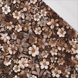 FLOWERS WZ.8/ Mocha Mousse  - single jersey 