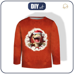 Longsleeve - HAPPY DINO - zestaw do uszycia (122/128)