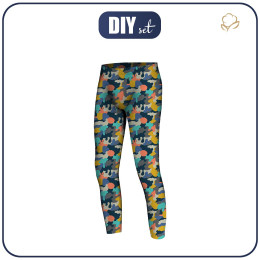 THERMO LEGGINSY CHŁOPIĘCE (HUGO) - KOLOROWE MORO wz. 2 - zestaw do uszycia 140