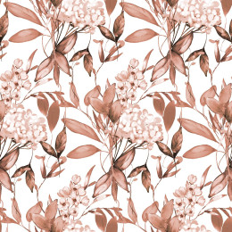 FLOWERS WZ.11/ Mocha Mousse  - Muślin bawełniany