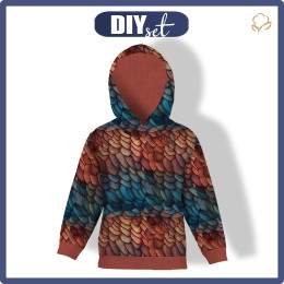 DZIECIĘCA BLUZA Z KAPTUREM (ALEX) - LEATHER PATTERN WZ.10 - zestaw do uszycia