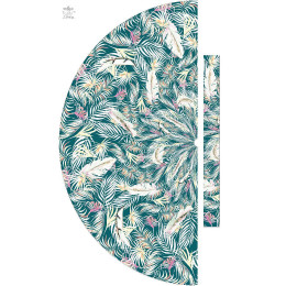 LEAVES AND FEATHERS - panel na spódnicę "MAXI" - single jersey