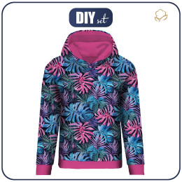 BLUZA DAMSKA (POLA) CLASSIC Z KAPTUREM - MONSTERA wz.11 - zestaw do uszycia