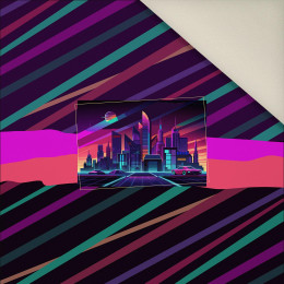 NEON GALAXY WZ.7 - panel (60cm x 50cm) - Welur tapicerski
