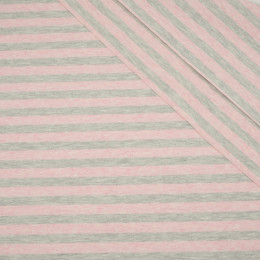PASKI 1x1 / melanż różowy - melanż jasnoszary - dzianina t-shirt z elastanem TE210
