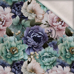 PASTEL FLOWERS WZ.18 - lekka dzianina drapana