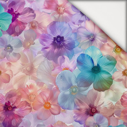 PASTEL FLOWERS WZ.9 - lekka dzianina drapana