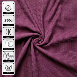 RIB JERSEY - BURGUNDOWY (burgundy)